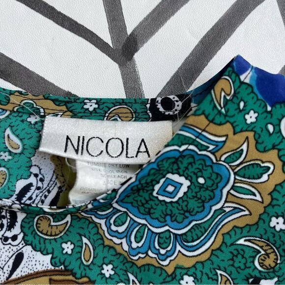 Nicola Vintage Patterned Short Sleeve Blouse - Picture 4 of 4